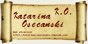 Katarina Osećanski vizit kartica